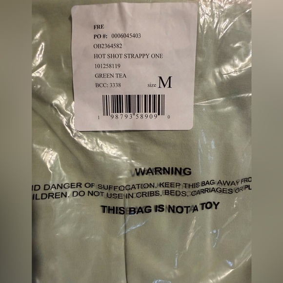 FP Movement by Free People Hot Shot Strappy Onesie in Green Tea Size Medium NWT - Picture 11 of 11